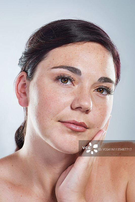 我的雀斑成就了我图片素材