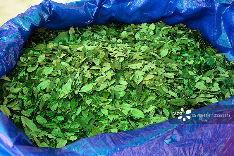 玻利维亚古柯叶袋图片素材