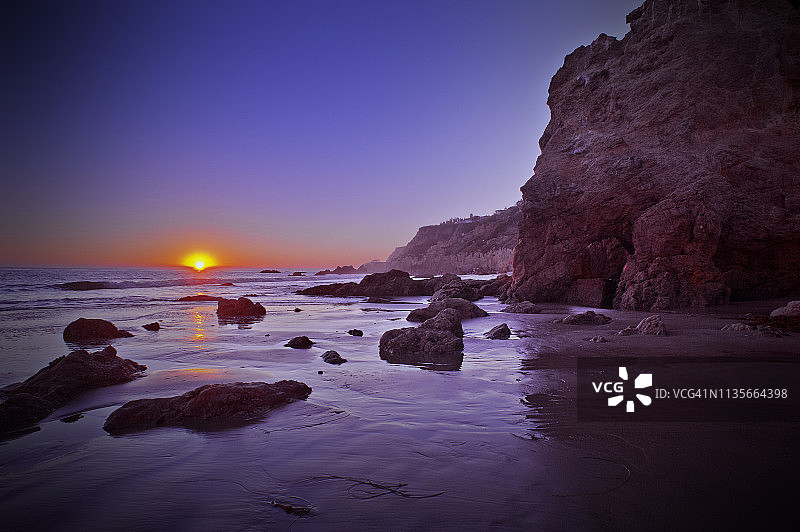 埃尔马塔多海滩（美国洛杉矶县马里布）图片素材