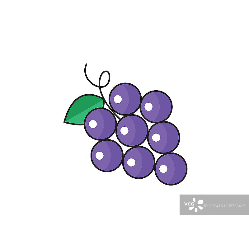 紫色葡萄图标图片素材