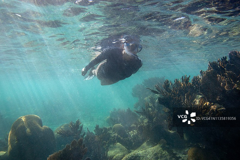 阿库玛半月湾的浮潜图片素材