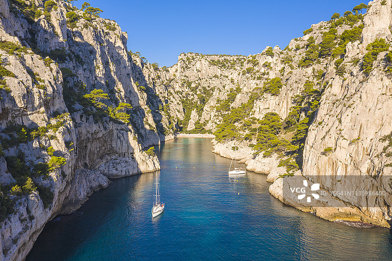 法国卡朗格国家公园的昂沃海湾图片素材