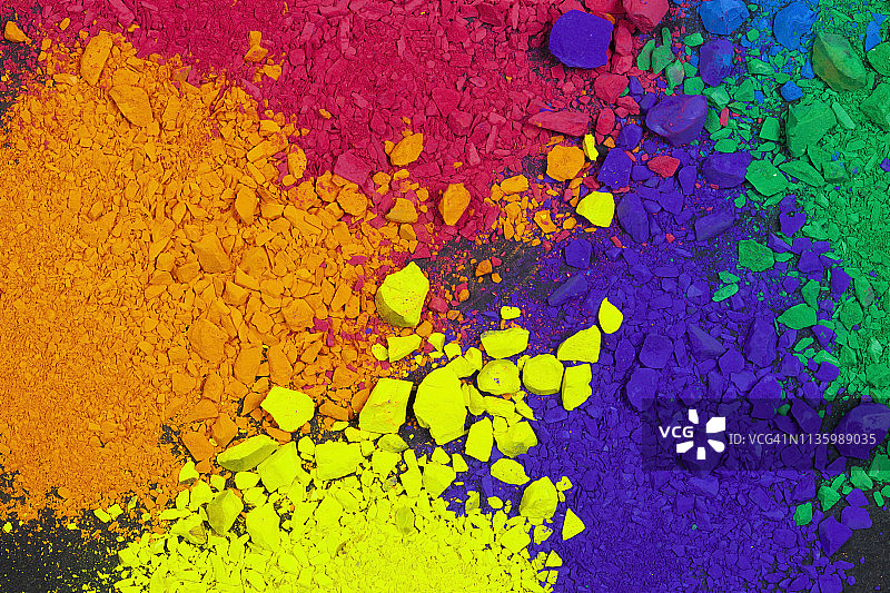 多种颜色的颜料粉图片素材