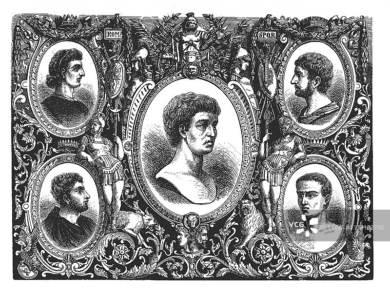 罗马统治者：马库斯·尤尼乌斯·布鲁图图片素材