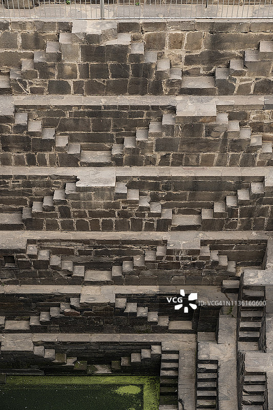 印度拉贾斯坦邦的昌德巴奥里水井图片素材