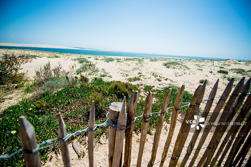 法国阿尔卡雄湾的沙丘图片素材