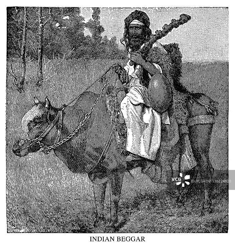 印度乞丐图片素材