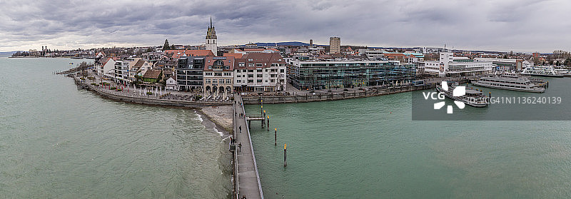德国腓特烈港博登湖全景图片素材
