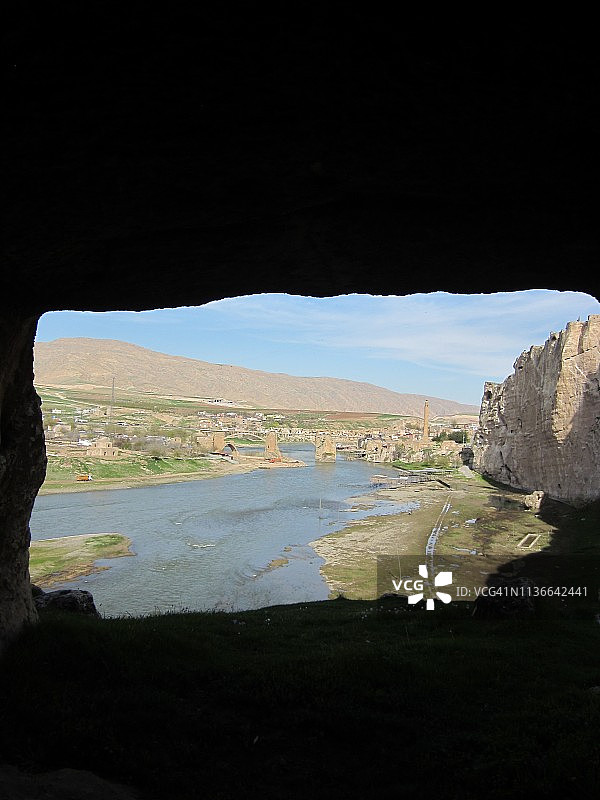 底格里斯河与哈桑凯伊夫古城图片素材