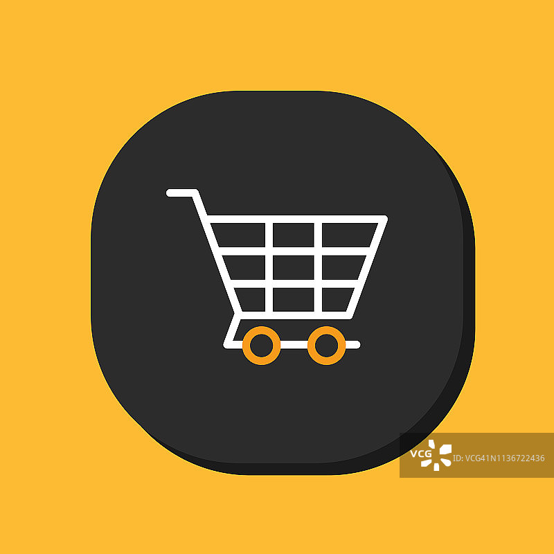 扁平风格购物车图标图片素材