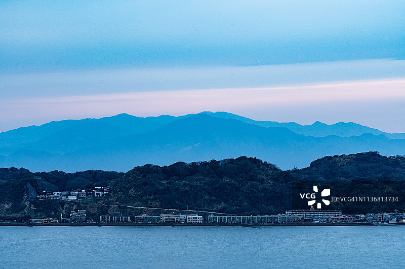 日本太平洋沿岸的滨海公路图片素材