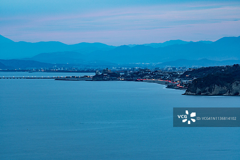 日本太平洋沿岸的滨海公路图片素材