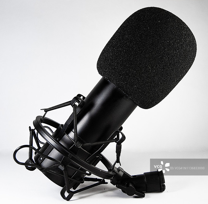 广播录音电容式麦克风图片素材