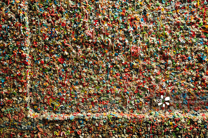 西雅图口香糖墙图片素材