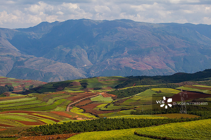 中国云南昆明东川红土地图片素材