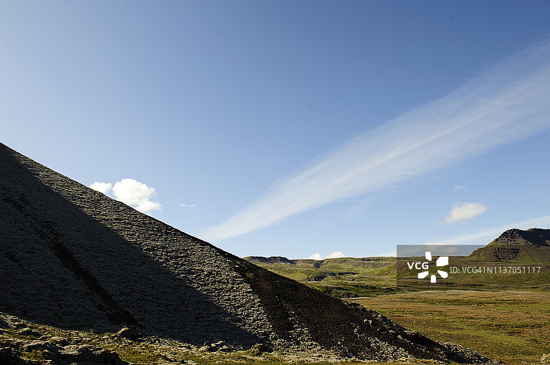 冰岛西部比夫勒斯特的火山地貌图片素材