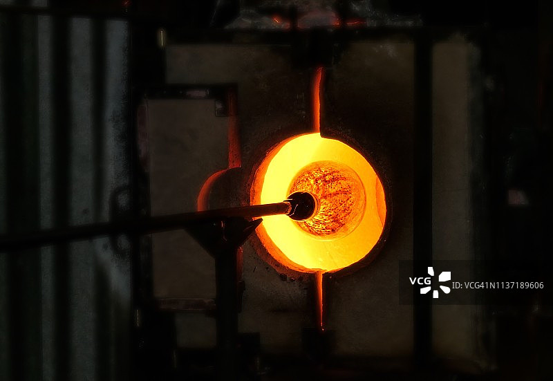 吹制玻璃炉图片素材