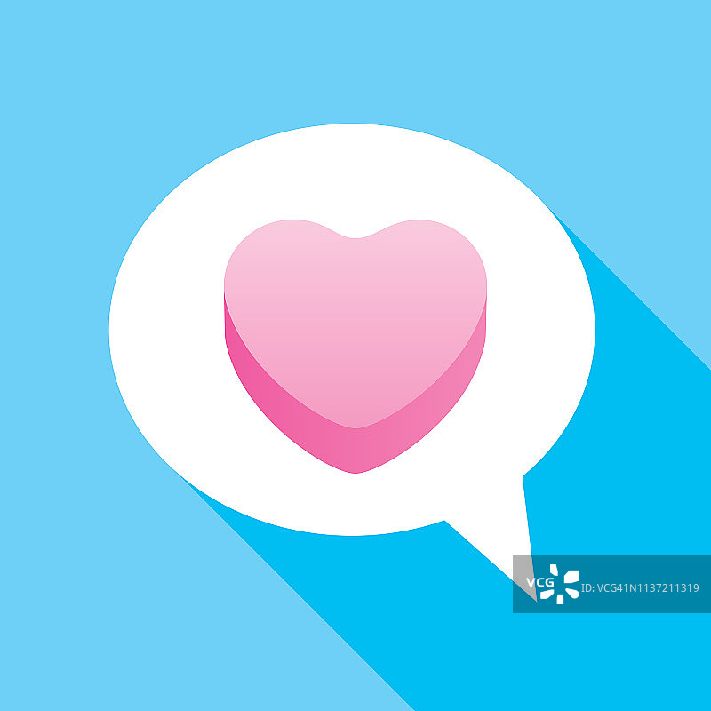 糖果爱心对话气泡图片素材