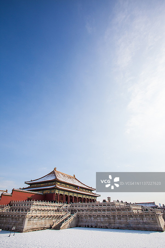 雪后的紫禁城，北京，中国图片素材