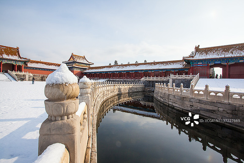 雪后的紫禁城，北京，中国图片素材