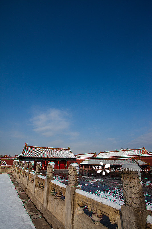 雪后的紫禁城，北京，中国图片素材