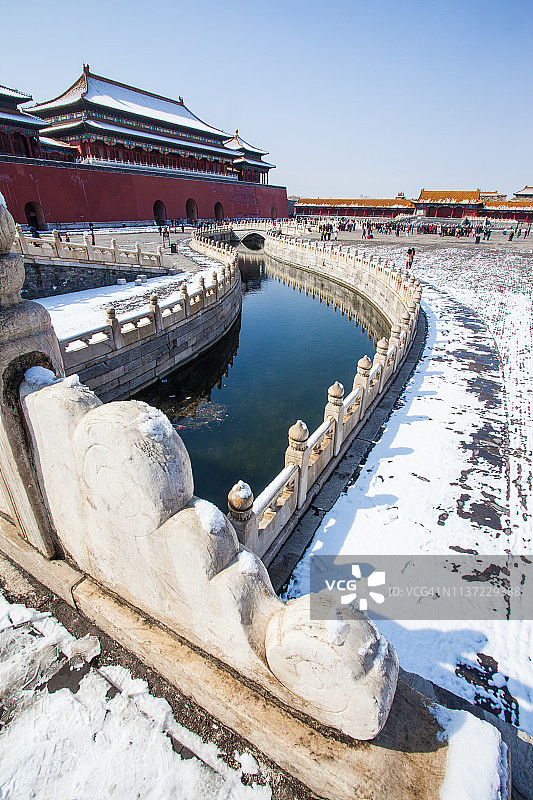 雪后的紫禁城，北京，中国图片素材