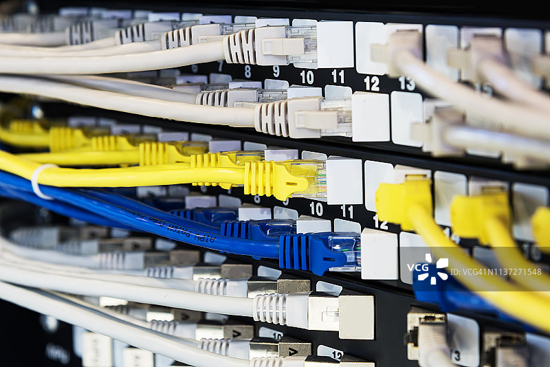 网络电缆接口特写图片素材