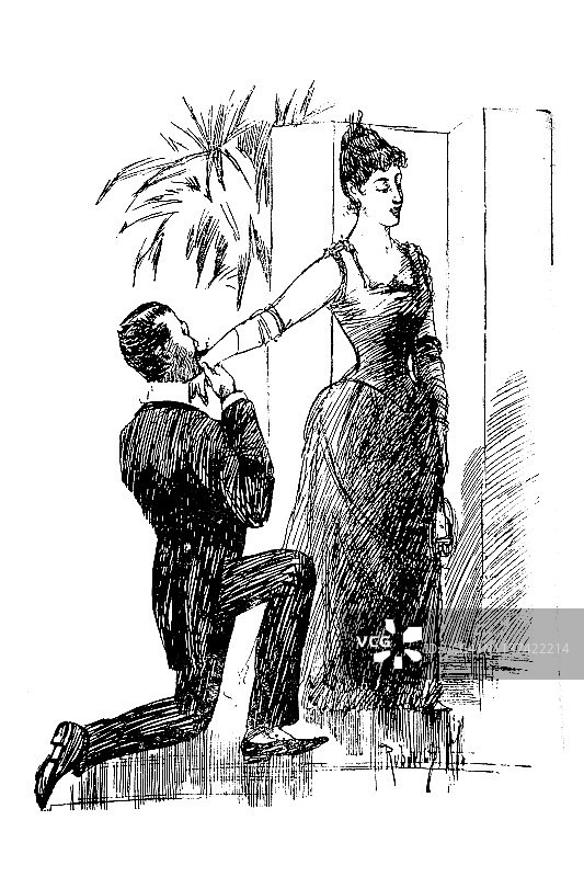 亲吻手的男士图片素材