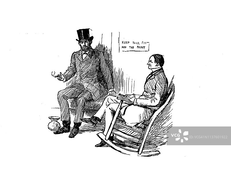 伦道夫·凯迪克古董插画图片素材