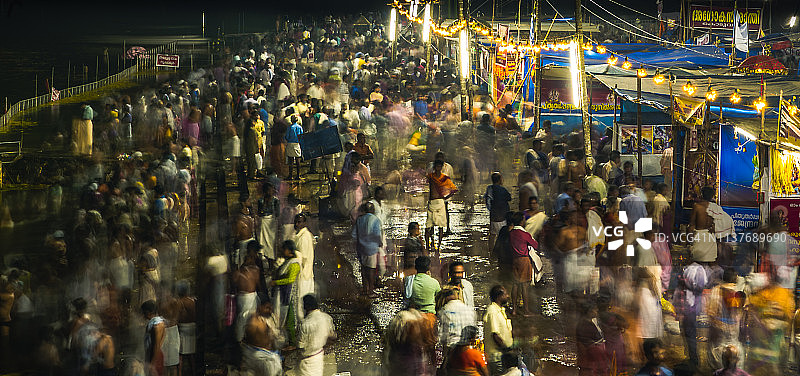 阿卢瓦湿婆神节Manalpuram图片素材