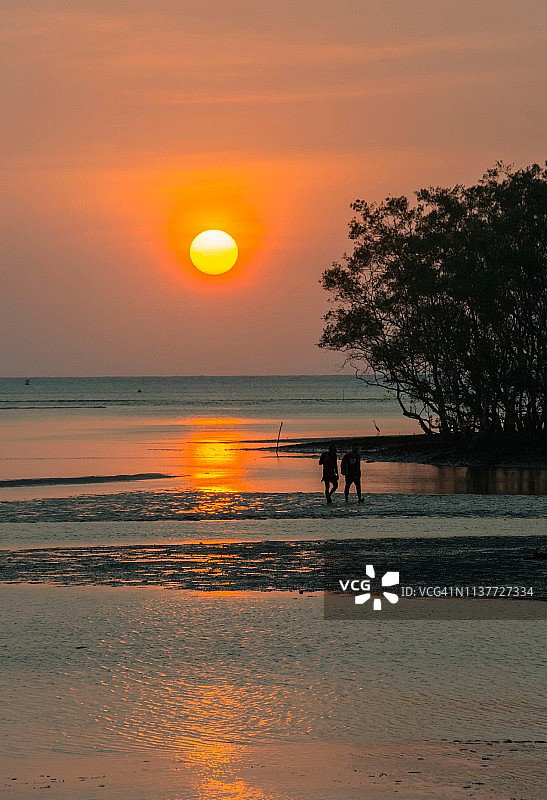 热带日落图片素材