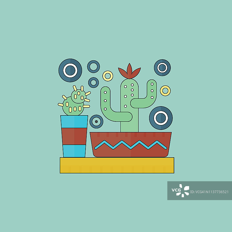 盆栽植物矢量图图片素材