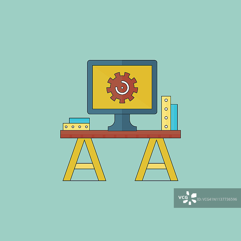 设计师在办公桌前工作图片素材