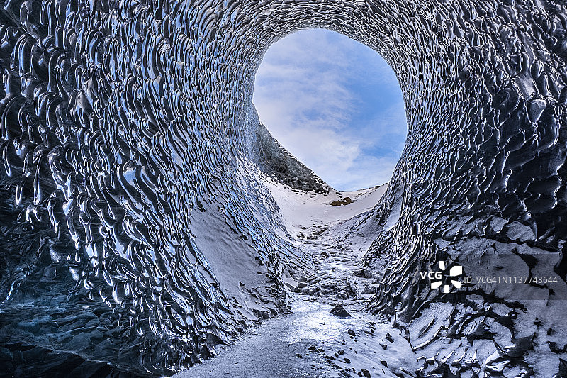 冰岛冰川冰洞图片素材