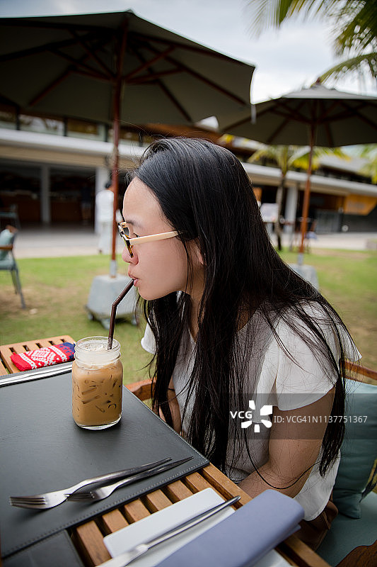 泰国大瓜坝的户外用餐图片素材