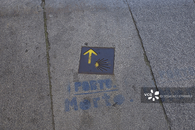 圣詹姆斯之路（圣地亚哥之路）的标志图片素材