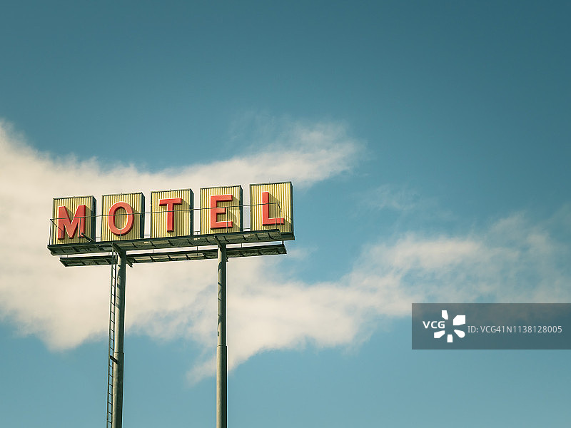 复古汽车旅馆标志图片素材