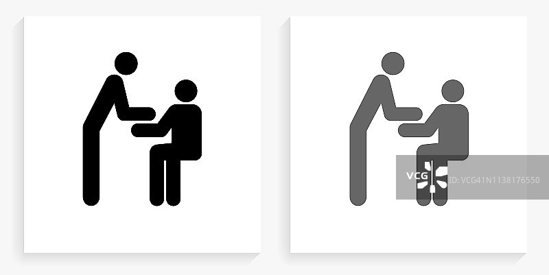 黑白献血方形图标图片素材