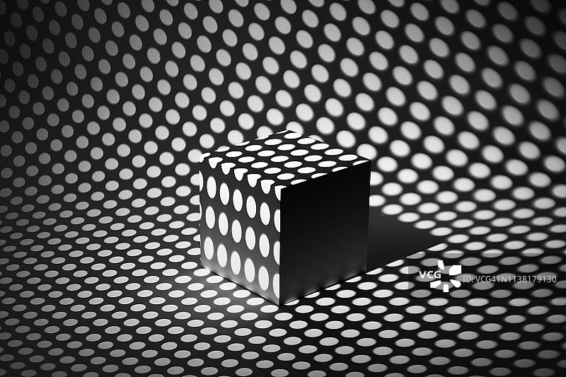 光线投射立方体形状摄影图片素材