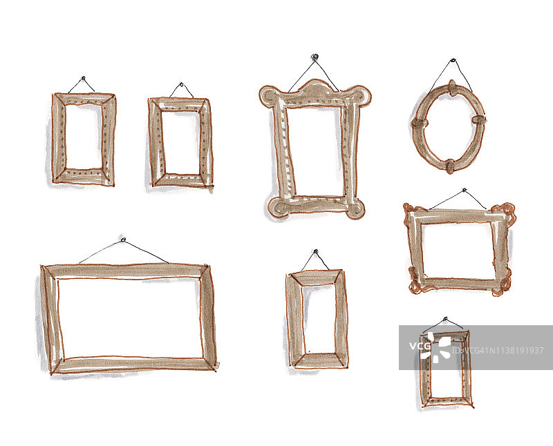 手绘相框图片素材