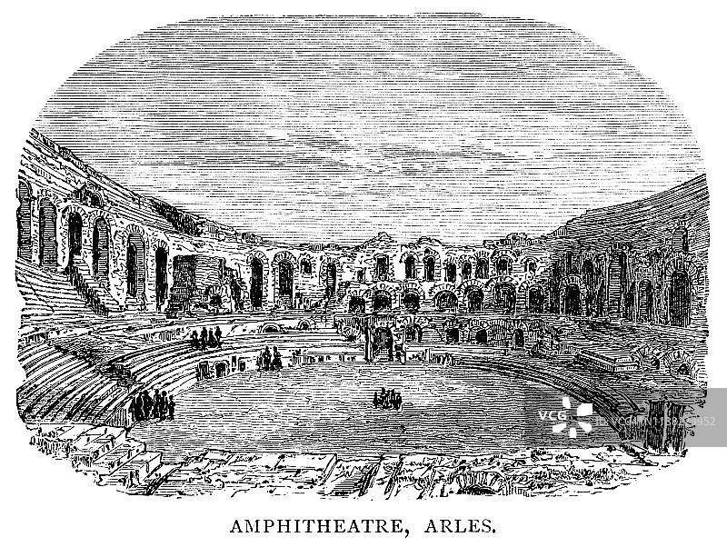 法国南部阿尔勒竞技场图片素材