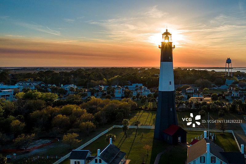 泰比岛灯塔图片素材