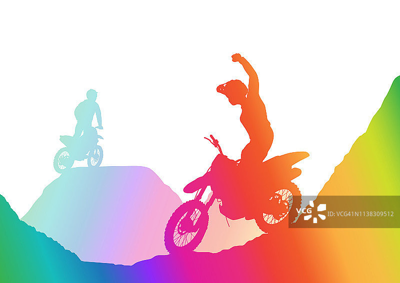 彩虹下的成就图片素材