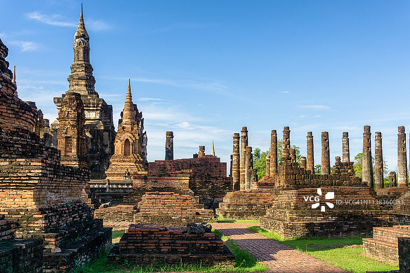 素可泰历史公园玛哈泰寺：泰国古镇，拥有800年历史图片素材