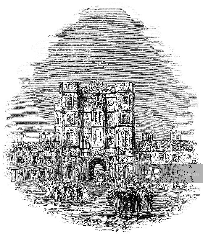 16世纪伦敦威斯敏斯特的约克广场图片素材