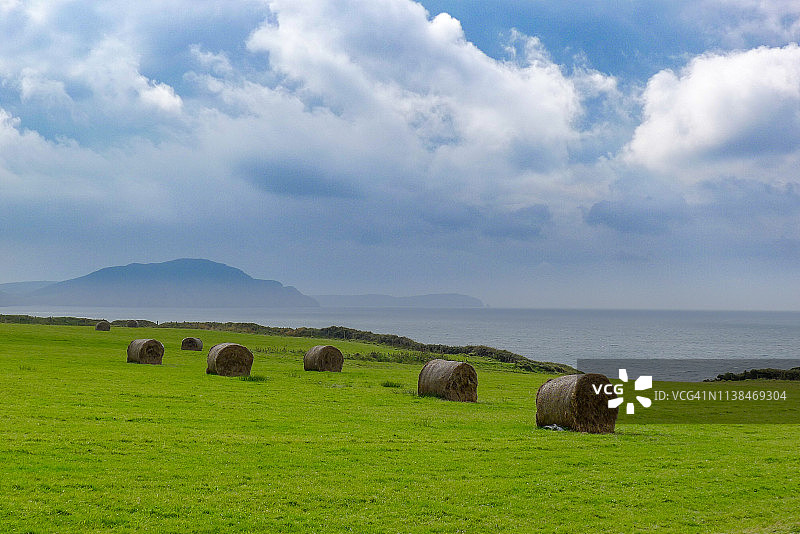 马恩岛上的田野图片素材