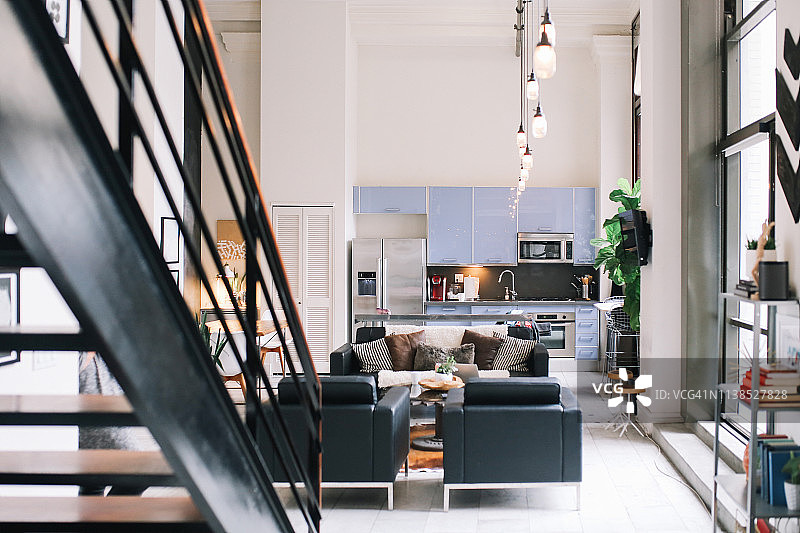 洛杉矶市中心舒适阁楼公寓内景图片素材