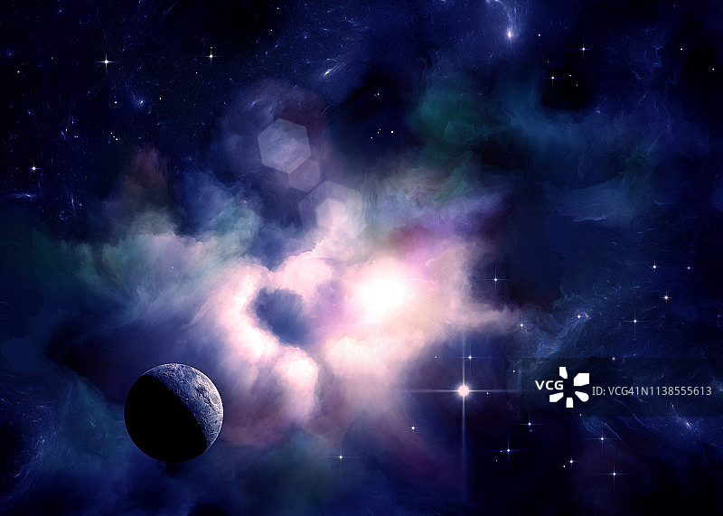 彩色星云图片素材