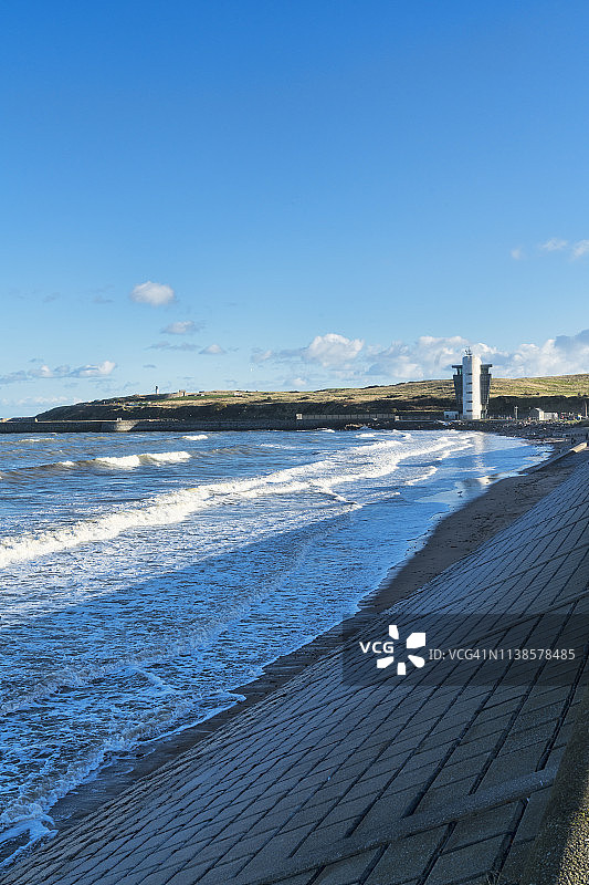 英国苏格兰高地阿伯丁海滩海景图片素材