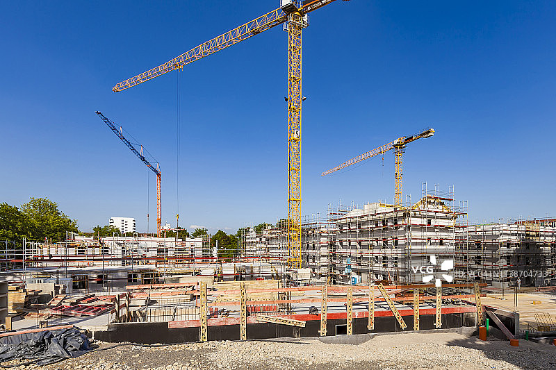 德国斯图加特：新建建筑工地图片素材
